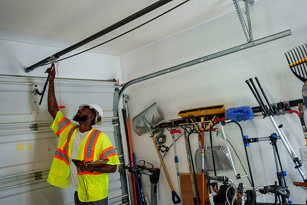 Professional Garage Door Panel Replacement technician working in Racine County County, WI